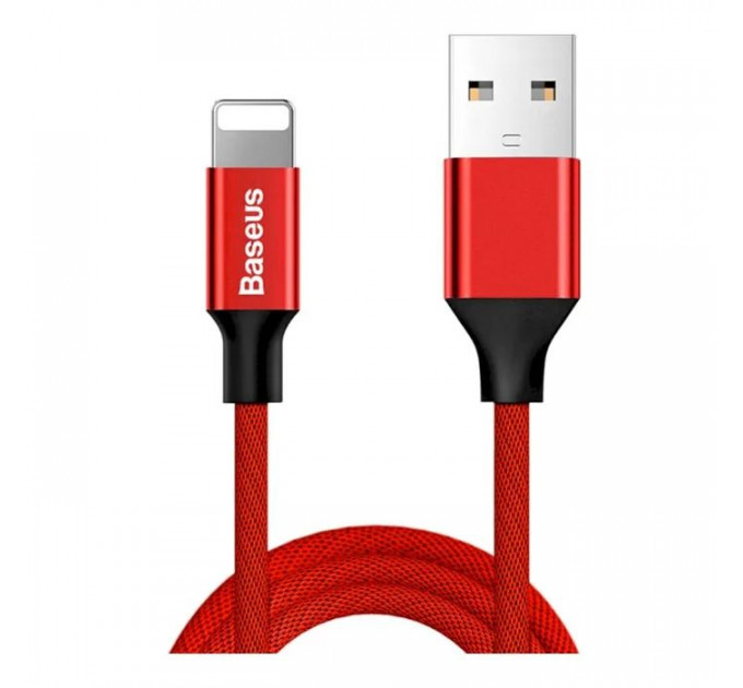 Дата кабель USB 2.0 AM to Lightning 1.8m red Baseus (CALYW-A09)
