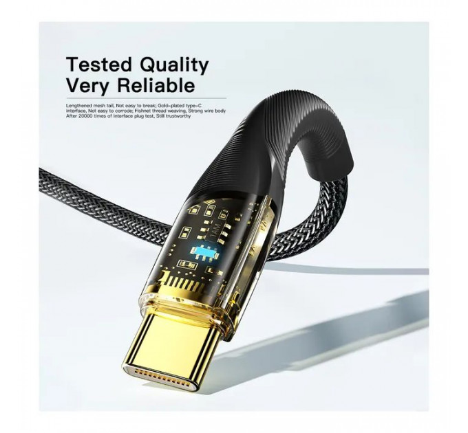 Дата кабель USB-C to USB-C 1.0m 100W blue Essager (EXCTT1-XJ03-P)
