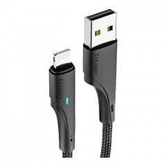Дата кабель USB 2.0 AM to Lightning 0.25m 2.4A black Essager (EXCL-LSB01)