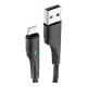 Дата кабель USB 2.0 AM to Lightning 0.25m 2.4A black Essager (EXCL-LSB01)