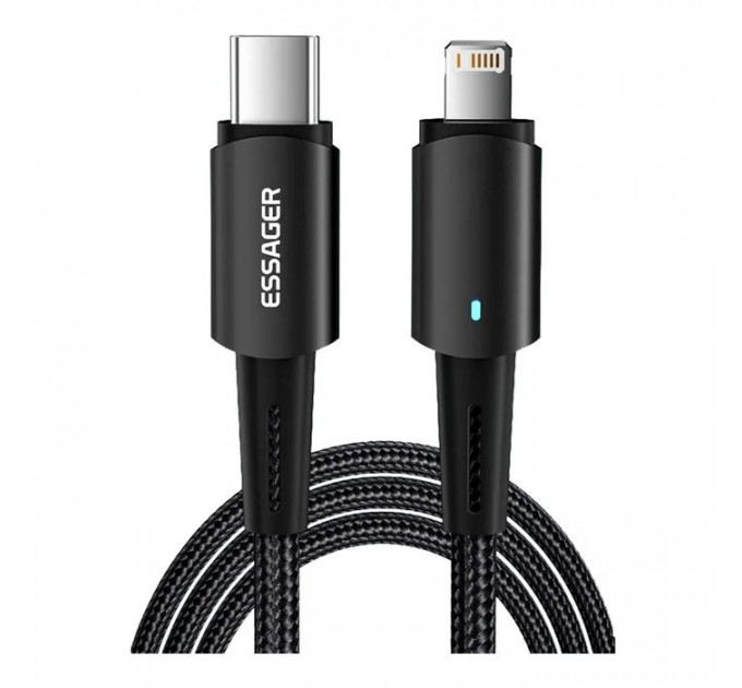 Дата кабель USB-C to Lightning 2.0m 20W black Essager (EXCTL-CGA01)