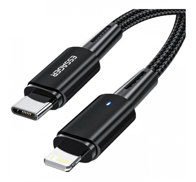 Дата кабель USB-C to Lightning 2.0m 20W black Essager (EXCTL-CGA01)