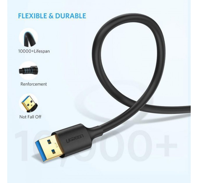 Дата кабель USB 3.0 AM\/AM 0.5m US128 black Ugreen (10369)