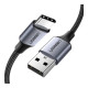 Дата кабель USB 2.0 AM to USB-C 0.5m 3A US288 black Ugreen (60125)