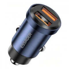 Зарядний пристрій Essager 2xUSB 30W blue (ECC2A-TL03)
