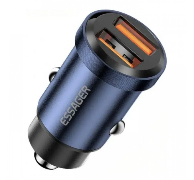 Зарядний пристрій Essager 2xUSB 30W blue (ECC2A-TL03)