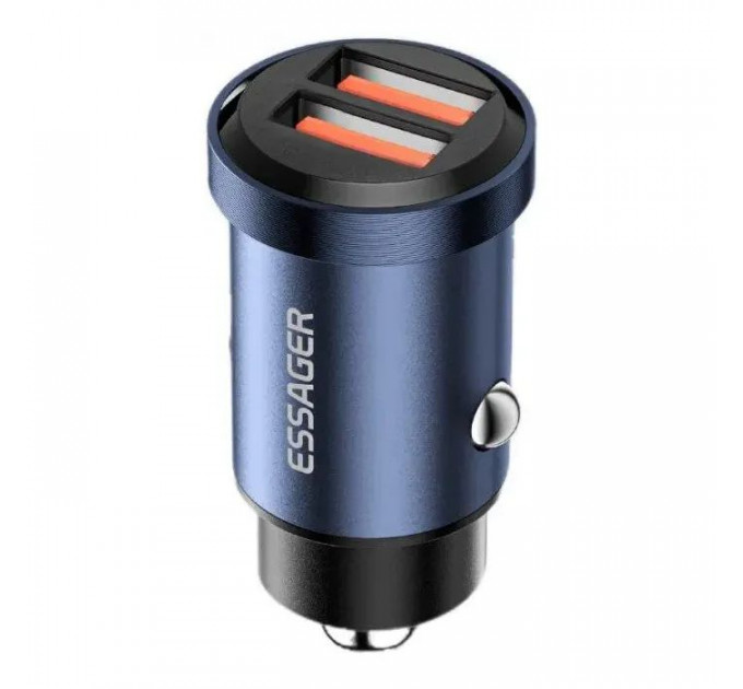 Зарядний пристрій Essager 2xUSB 30W blue (ECC2A-TL03)
