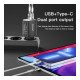 Зарядний пристрій Essager 1xUSB + 1xUSB-C PD30W black (ECTPQS-ZTB01)