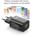 Зарядний пристрій Essager 1xUSB + 1xUSB-C PD30W black (ECTPQS-ZTB01)