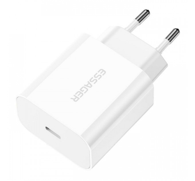 Зарядний пристрій Essager USB-C PD20W white (ECTC-FJB02-P)