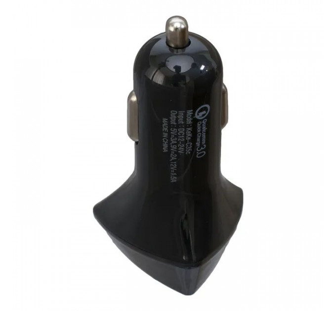 Зарядний пристрій Patron USB QC3.0 3A black (PN-QC3-CAR-B)