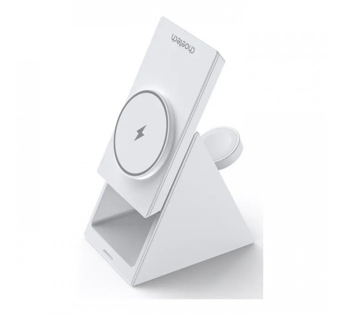 Зарядний пристрій Choetech Wireless magnetic 3-in-1 15W white (T600-F)