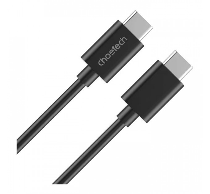Дата кабель USB-C to USB-C 1.0m 3A black Choetech (CC0002-V2)