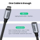 Кабель USB-C M\/F 0.5m 5A USB 3.1 Gen2 10Gbps black Ugreen (80810)