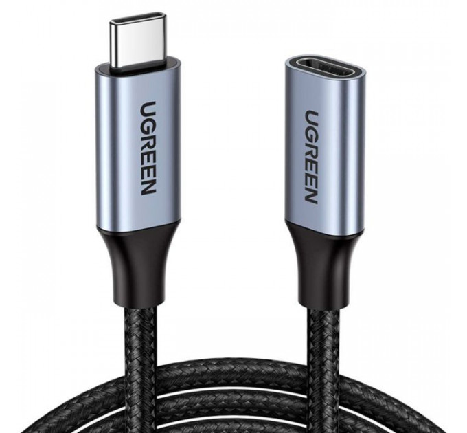 Кабель USB-C M\/F 0.5m 5A USB 3.1 Gen2 10Gbps black Ugreen (80810)