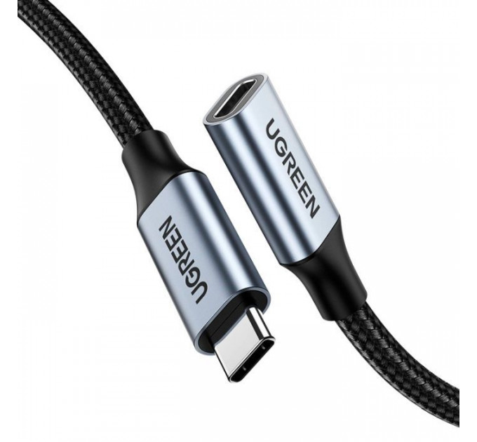 Кабель USB-C M\/F 0.5m 5A USB 3.1 Gen2 10Gbps black Ugreen (80810)
