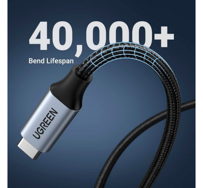 Кабель USB-C M\/F 0.5m 5A USB 3.1 Gen2 10Gbps black Ugreen (80810)