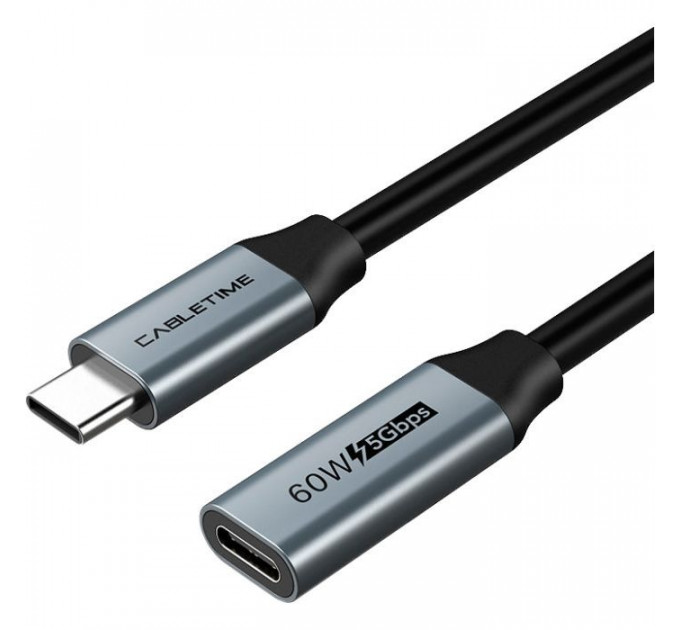 Дата кабель USB-C M to USB-C F 0.5m 5Gbps 60W 4K60Hz Cabletime (CA913664) Дата кабель USB-C M to USB-C F 0.5m 5Gbps 60W 4K60Hz Cabletime (CA913664)