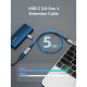 Дата кабель USB-C M to USB-C F 0.5m 5Gbps 60W 4K60Hz Cabletime (CA913664)