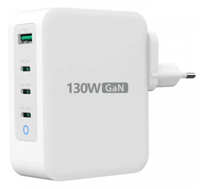 Зарядний пристрій J5create 1xUSB + 3xUSB-C 130W GaN QC3.0\/PD\/PPS (JUP43130E-EN)