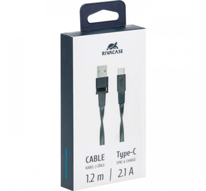 Дата кабель USB 2.0 AM to USB-C 1.2m black RivaCase (PS6002 BK12)