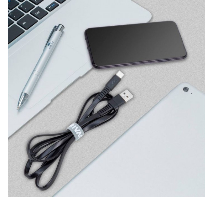 Дата кабель USB 2.0 AM to USB-C 1.2m black RivaCase (PS6002 BK12)