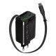 Зарядний пристрій Canyon 1xUSB-C PD65W + 1xUSB QC3.0 + cable USB-C to USB-C black (CNS-CURC65ACB)