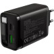 Зарядний пристрій Canyon 1xUSB-C PD65W + 1xUSB QC3.0 + cable USB-C to USB-C black (CNS-CURC65ACB)