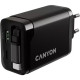 Зарядний пристрій Canyon 1xUSB-C PD65W + 1xUSB QC3.0 + cable USB-C to USB-C black (CNS-CURC65ACB)
