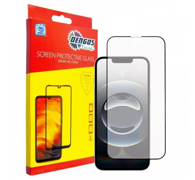 Скло захисне Dengos Full Glue iPhone 16e Black (TGFG-424)