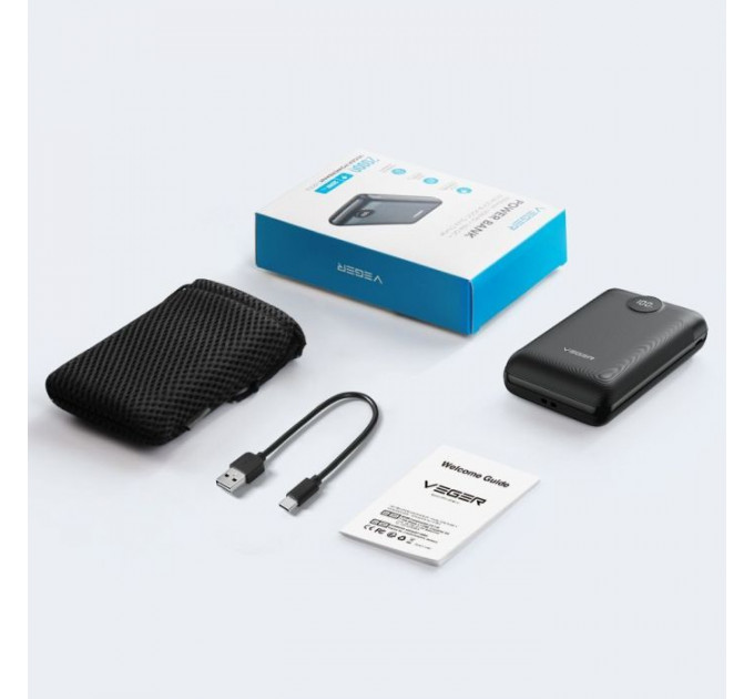 Батарея универсальная VEGER 20000mAh S20 22.5W PD/3/0 QC/3.0 black (6970453554198)