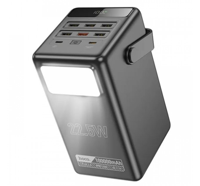 Батарея універсальна HOCO 100000mAh Endure 22.5W PD, QC, LED Lamp, Black (DB03 \/ 714721)