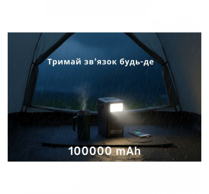 Батарея універсальна HOCO 100000mAh Endure 22.5W PD, QC, LED Lamp, Black (DB03 \/ 714721)