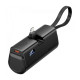 Батарея універсальна VENTION 4800mAh 22,5W PD, USB-C In\/Out, LED display, with built-in Lightning cable Black (FHRB0)