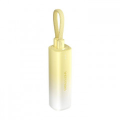 Батарея універсальна VENTION 5000mAh 20W PD, USB-C In\/Out, Lightning In\/Out, with cable, Gradient Yellow (FHWY0)