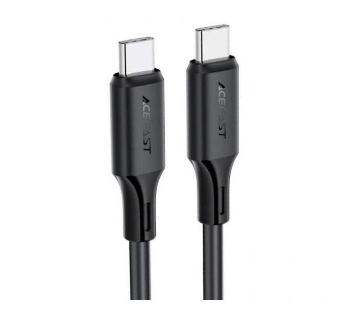 Дата кабель USB-C to USB-C 1.2m 3A 60W silicone black Acefast (6974316284161)