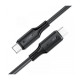 Дата кабель USB-C to USB-C 1.2m 3A 60W silicone black Acefast (6974316284161)