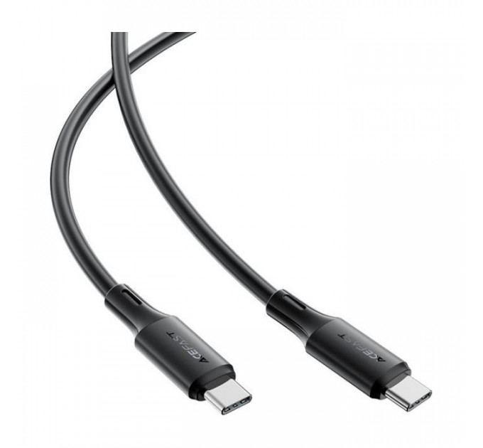 Дата кабель USB-C to USB-C 1.2m 3A 60W silicone black Acefast (6974316284161)