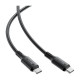 Дата кабель USB-C to USB-C 1.2m 3A 60W silicone black Acefast (6974316284161)