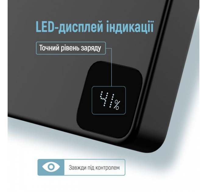 Батарея універсальна ColorWay 10 000 mAh PD\/22.5W, 15W MagSafe Black (CW-PB100LPA1BK-WPDD)