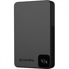 Батарея універсальна ColorWay 10 000 mAh PD\/22.5W, 15W MagSafe Black (CW-PB100LPA1BK-WPDD)