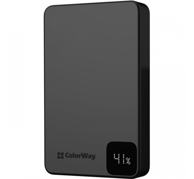 Батарея універсальна ColorWay 10 000 mAh PD\/22.5W, 15W MagSafe Black (CW-PB100LPA1BK-WPDD)