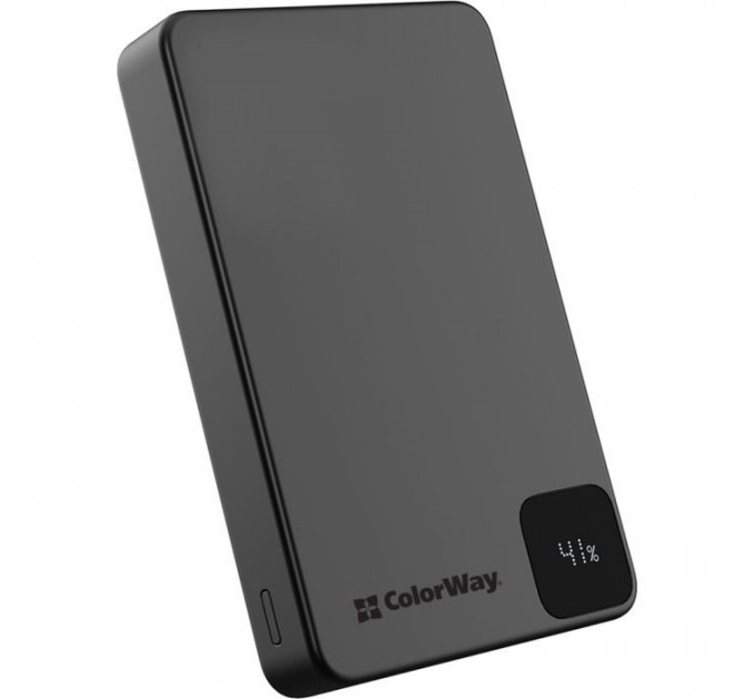 Батарея універсальна ColorWay 10 000 mAh PD\/22.5W, 15W MagSafe Black (CW-PB100LPA1BK-WPDD)