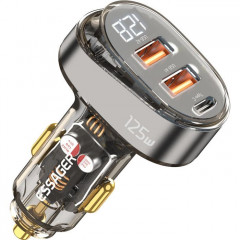 Зарядний пристрій Essager 2xUSB + 1xUSB-C 125W QC3.0\/PD3.0 Display Car Charger (ECC2AC-FM12-Z)