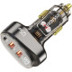Зарядний пристрій Essager 2xUSB + 1xUSB-C 125W QC3.0\/PD3.0 Display Car Charger (ECC2AC-FM12-Z)