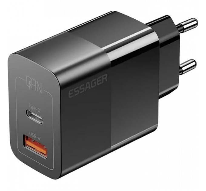 Зарядное устройство 1xUSB-C + 1xUSB 33W Essager (ECTAC-PCB01-P)