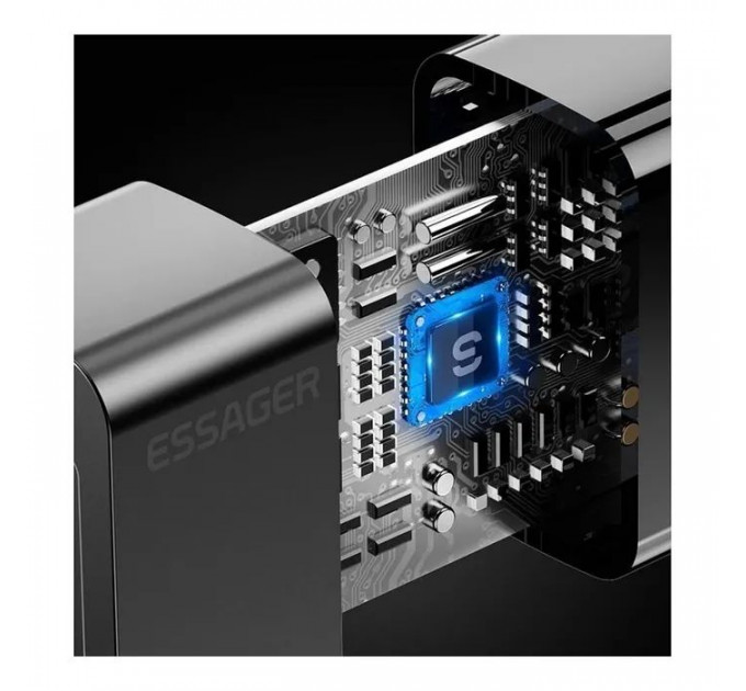 Зарядное устройство 1xUSB-C + 1xUSB 33W Essager (ECTAC-PCB01-P)