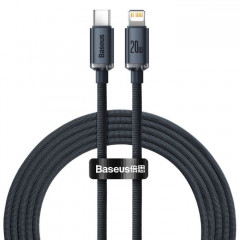 Дата кабель USB-C to Lightning 2.0m 20W Crystal Shine Series black Baseus (CAJY000301)