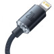 Дата кабель USB-C to Lightning 2.0m 20W Crystal Shine Series black Baseus (CAJY000301)