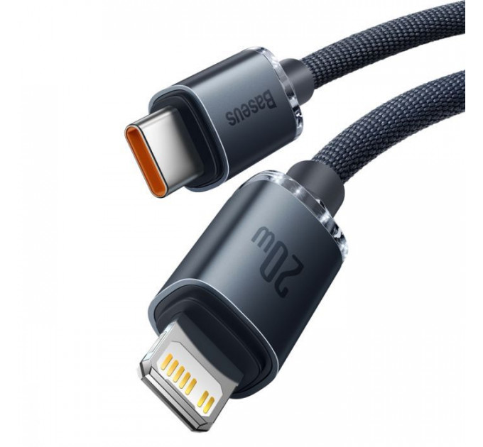 Дата кабель USB-C to Lightning 2.0m 20W Crystal Shine Series black Baseus (CAJY000301)